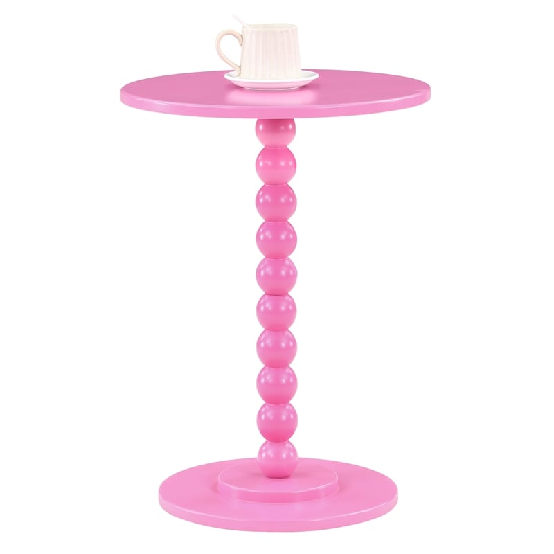 Classic Accents Venetian Islands Spindle Table in Pink Wood Finish