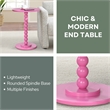 Classic Accents Venetian Islands Spindle Table in Pink Wood Finish