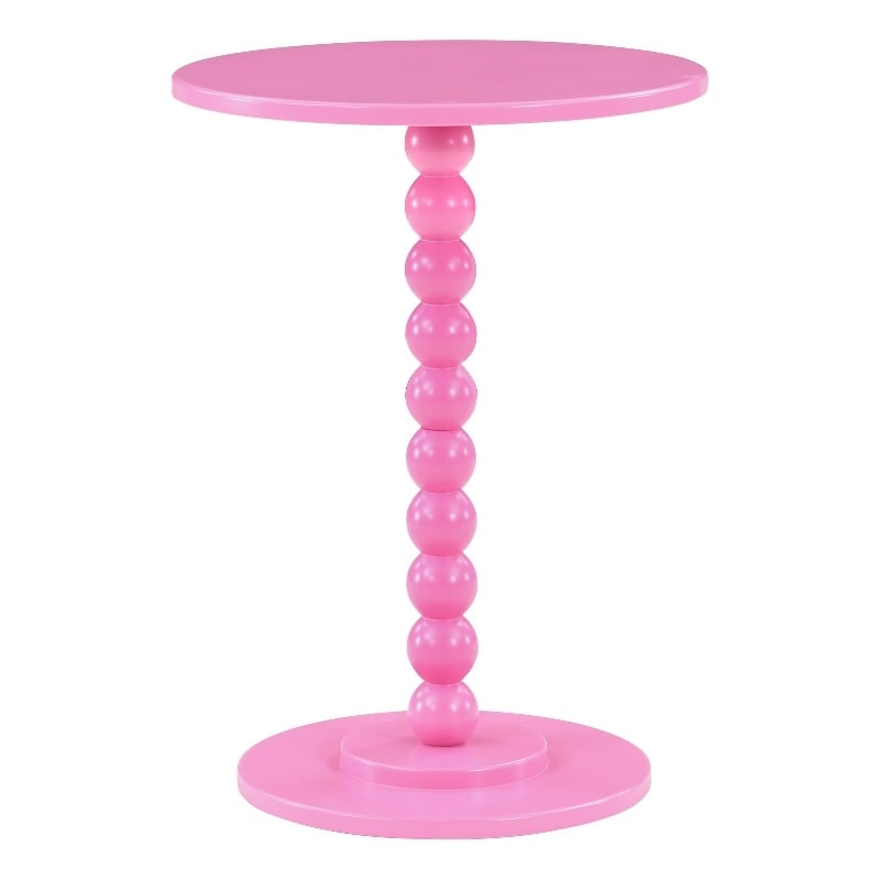 Classic Accents Venetian Islands Spindle Table in Pink Wood Finish