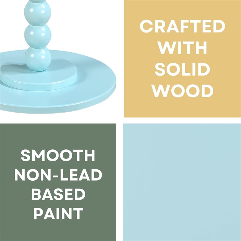 Classic Accents Venetian Islands Spindle Table in Blue Wood Finish