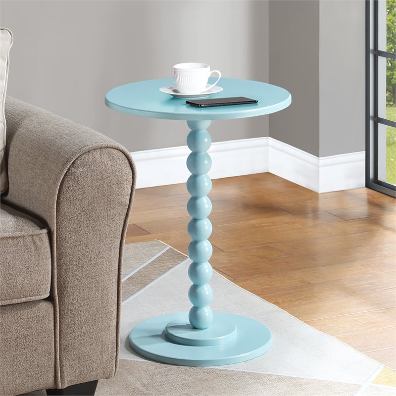 Classic Accents Venetian Islands Spindle Table in Blue Wood Finish