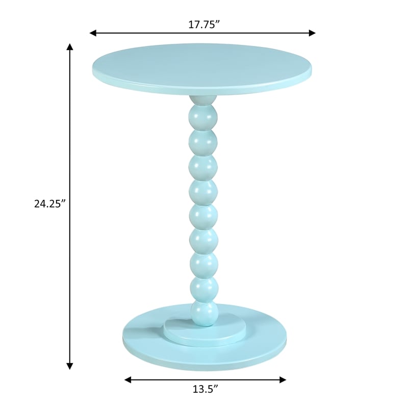 Classic Accents Venetian Islands Spindle Table in Blue Wood Finish