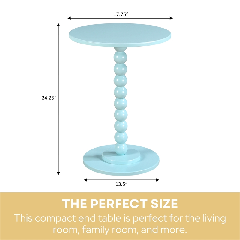 Classic Accents Venetian Islands Spindle Table in Blue Wood Finish