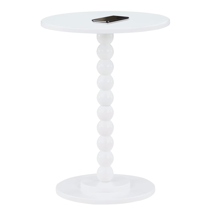 Classic Accents Venetian Islands Spindle Table in White Wood Finish