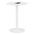 Classic Accents Venetian Islands Spindle Table in White Wood Finish