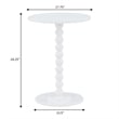 Classic Accents Venetian Islands Spindle Table in White Wood Finish
