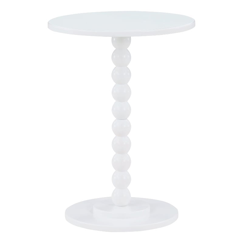 Classic Accents Venetian Islands Spindle Table in White Wood Finish