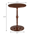Classic Accents Sanibel Beach Spindle Table in Espresso Wood Finish