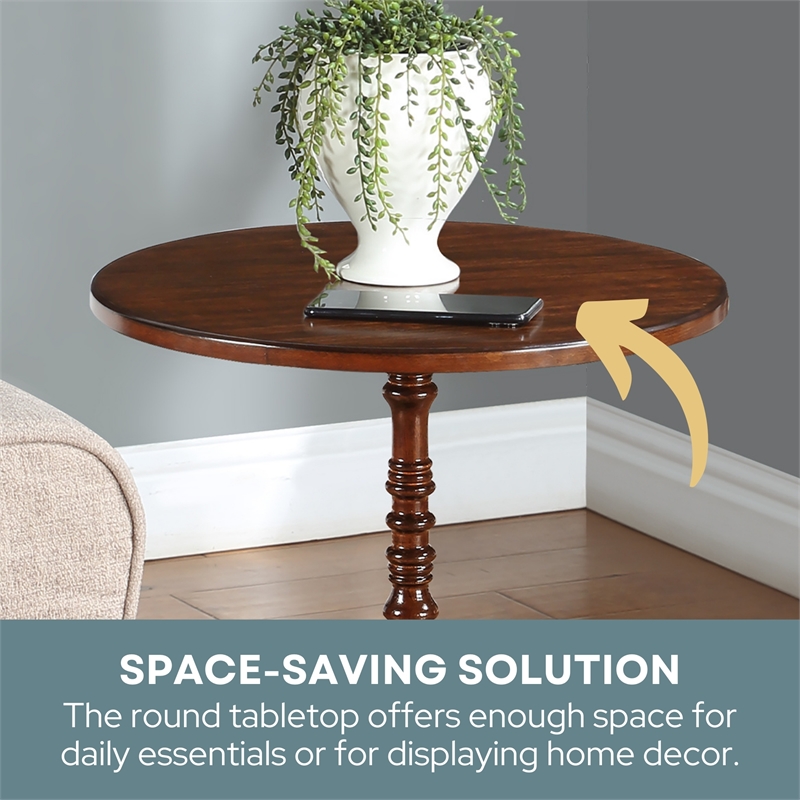 Classic Accents Sanibel Beach Spindle Table in Espresso Wood Finish
