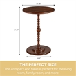 Classic Accents Sanibel Beach Spindle Table in Espresso Wood Finish