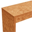 Northfield Hall Console Table/Desk in Brown Burl Wood Finish