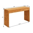 Northfield Hall Console Table/Desk in Brown Burl Wood Finish