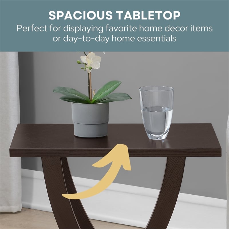 newport criss-cross chairside end table in espresso wood finish