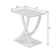 Newport Criss-Cross Chairside End Table in White Wood Finish