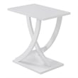 Newport Criss-Cross Chairside End Table in White Wood Finish