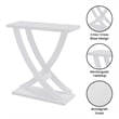 Convenience Concepts Newport Criss-Cross Console Table in White Wood Finish