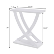Convenience Concepts Newport Criss-Cross Console Table in White Wood Finish