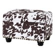 Designs4Comfort 5th Avenue Storage Ottoman in Brown Cowhide Fabric