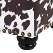 Designs4Comfort 5th Avenue Storage Ottoman in Brown Cowhide Fabric