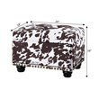 Designs4Comfort 5th Avenue Storage Ottoman in Brown Cowhide Fabric