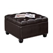 Designs4Comfort Herald Ottoman Coffee Table with Storage in Espresso Fabric