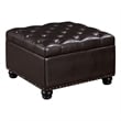 Designs4Comfort Herald Ottoman Coffee Table with Storage in Espresso Fabric