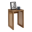 Convenience Concepts Northfield Weave End Table in Beige Wood Finish
