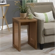 Convenience Concepts Northfield Weave End Table in Beige Wood Finish