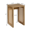 Convenience Concepts Northfield Weave End Table in Beige Wood Finish
