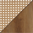 Convenience Concepts Northfield Weave End Table in Beige Wood Finish