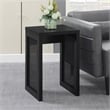 Convenience Concepts Northfield Weave End Table in Black Wood Finish