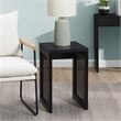 Convenience Concepts Northfield Weave End Table in Black Wood Finish