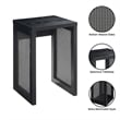 Convenience Concepts Northfield Weave End Table in Black Wood Finish