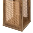 Northfield Admiral Weave End Table with Shelf in Beige Wood Finish