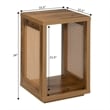 Northfield Admiral Weave End Table with Shelf in Beige Wood Finish