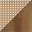 Northfield Admiral Weave End Table with Shelf in Beige Wood Finish