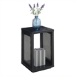 Northfield Admiral Weave End Table with Shelf in Black Wood Finish