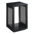 Northfield Admiral Weave End Table with Shelf in Black Wood Finish