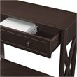 Oxford One-Drawer Entryway Hall Table with Shelf in Espresso Wood Finish