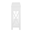 Oxford One-Drawer Entryway Hall Table with Shelf in White Wood Finish