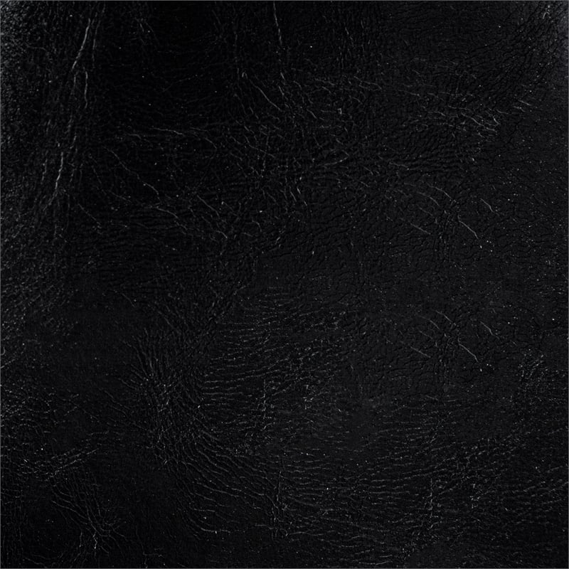 Take a Seat Dillon Armchair with Wheels in Black Faux Leather Fabric