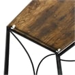 Convenience Concepts Nova Folding Desk in Walnut Wood Finish and Metal Frame