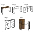 Convenience Concepts Nova Folding Desk in Walnut Wood Finish and Metal Frame