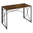 Convenience Concepts Nova Folding Desk in Walnut Wood Finish and Metal Frame