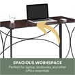 Convenience Concepts Nova Folding Desk in Espresso Wood Finish and Metal Frame