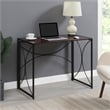 Convenience Concepts Nova Folding Desk in Espresso Wood Finish and Metal Frame