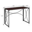 Convenience Concepts Nova Folding Desk in Espresso Wood Finish and Metal Frame
