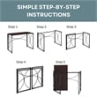 Convenience Concepts Nova Folding Desk in Espresso Wood Finish and Metal Frame