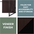 Convenience Concepts Nova Folding Desk in Espresso Wood Finish and Metal Frame