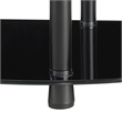 Designs2Go Classic Three-Tier Display Entryway Hall Table in Black Glass